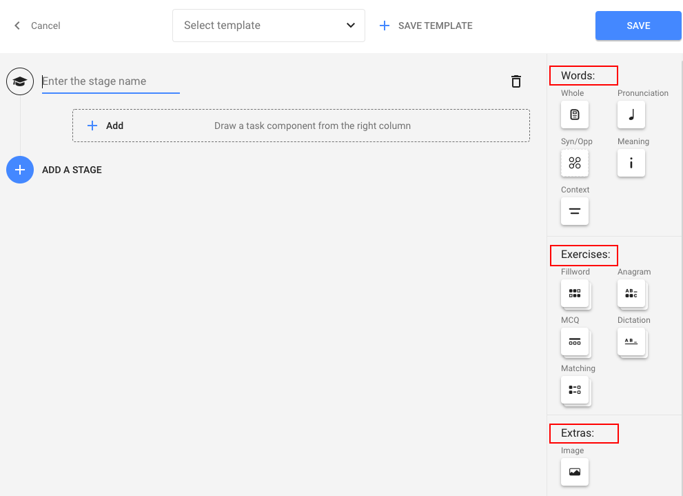 Components in task